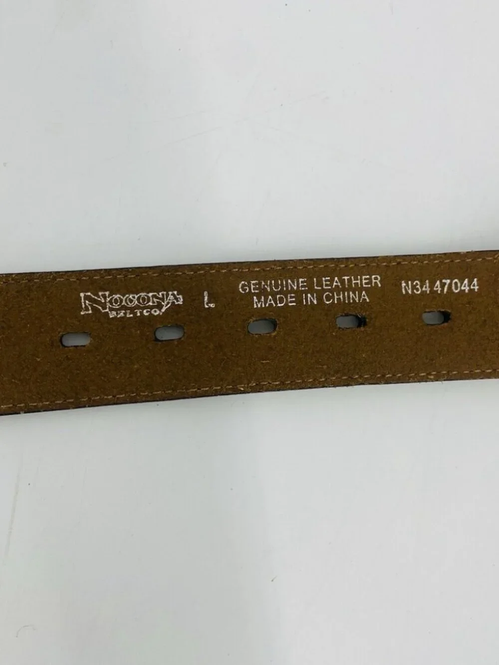Nocona Belt Co Brown Western Embroidered Leather Belt Large Floral Silver Buckle